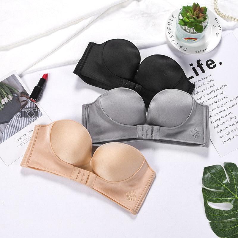 Seamless Push Up Bralette Top For Women B/C Padded Underwear For