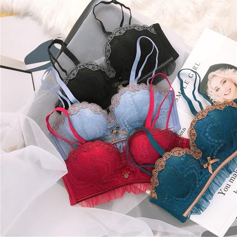 Gorgeous Women Sexy Lingerie Sets - Wireless Lace Cotton Luxury Pantie –  Deals DejaVu