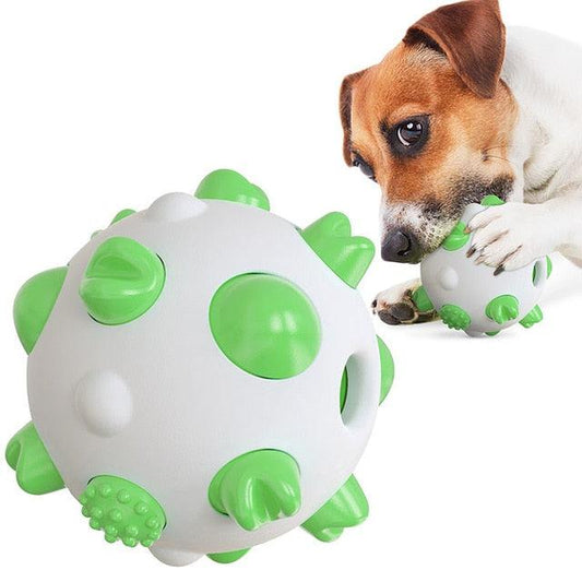 Rubber Dog Chew Toy Ball - Tooth Cleaning Bite Resistant Large Small Dogs Molar Interactive Training Toy (D73)(7W2)(6W2)(3W3)(1W3)