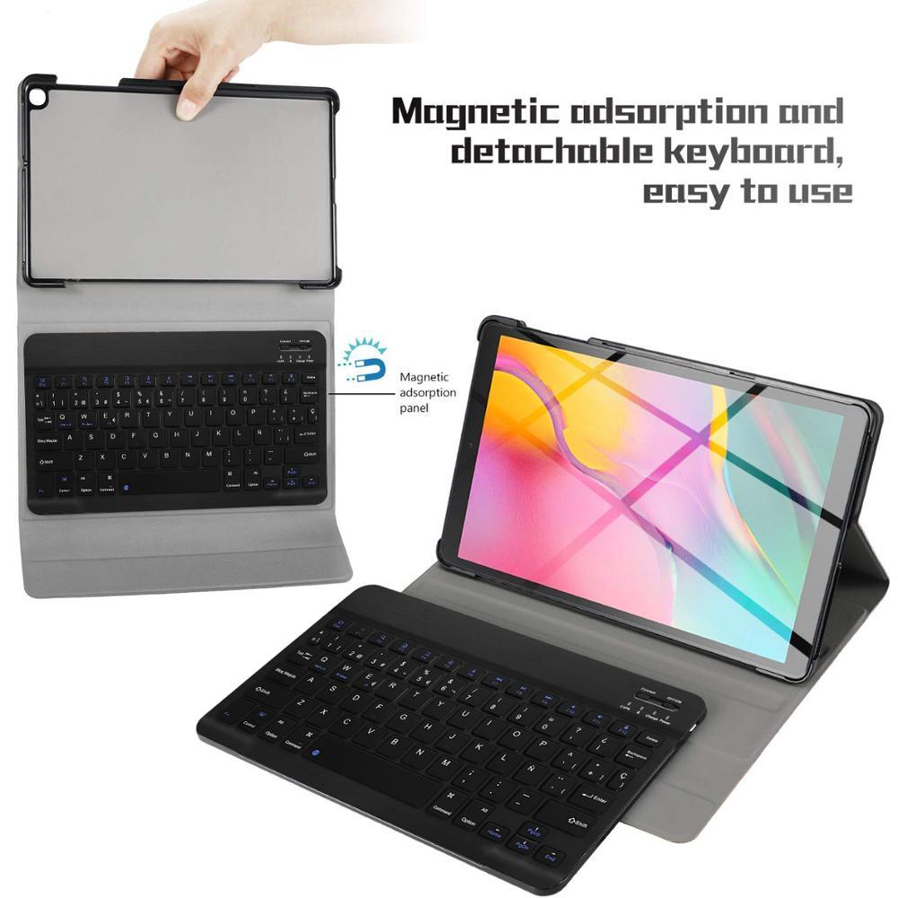 Trending Case for Samsung Galaxy Tab A 10.1 2019 Keyboard Case T510 T515 SM-T510 SM-T515 Cover 7 Colors Backlit Keyboard (TLC4)(TLC3)(F47)