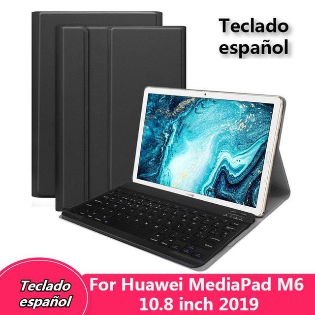 English/Russian/Spanish Keyboard Case For Huawei MediaPad M6 10.8 2019 Ultra slim Stand Smart Cover For Huawei M6 10.8 (TLC3)(F47)