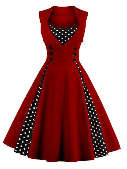 Trending S-4XL Women Vintage Dress - Dot Swing Pin Up Summer Party Dre Deals DejaVu Trending S-4XL Women Vintage Dress - Dot Swing Pin Up Summer Party Dre Deals DejaVu