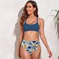Hot Orange Print High Waist Bikini Set - Women Swimwear - Sexy Brazilian Biquini Swimsuit Push Up Bikinis Female Bathing Suit (TB8D)(1U26)(F26) - Deals DejaVu