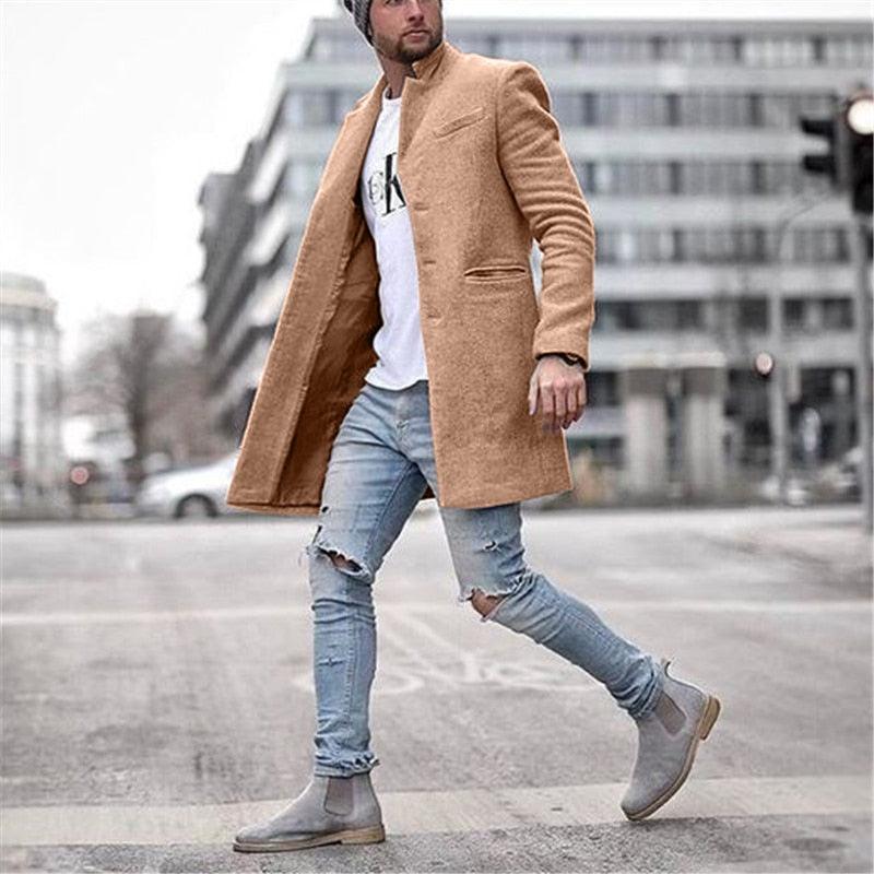 Men Fashion Coat - Thickened Windbreaker Warm Coat - Long Jacket - Outwear Cardigan Tops (D100)(TM4)(CC1) - Deals DejaVu