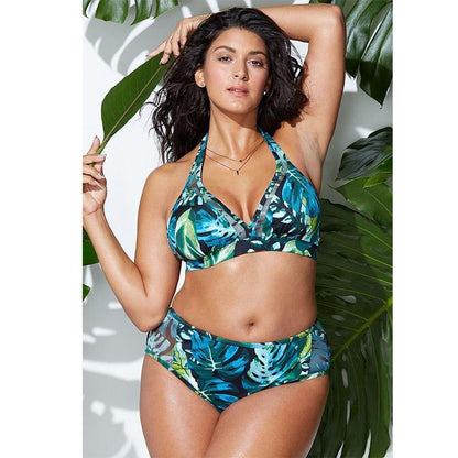 Women Plush Size Bikinis Set - Swimwear  High Waist Swimming Suits - Bathing Beachwear (TB8D)(1U26)(F26) - Deals DejaVu
