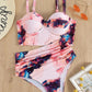 Marble Print Ruched Push Up Bikini Swimsuit - Sexy Bikinis  Summer Two Piece Female High Waist Bathing Suit (TB8D)(1U26)(F26) - Deals DejaVu