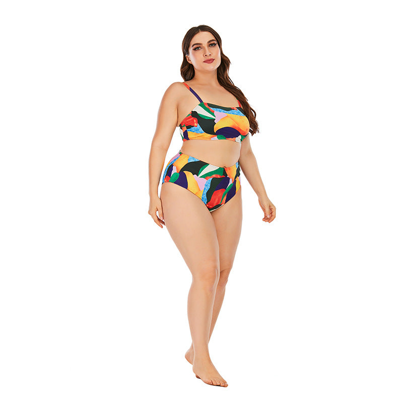 Women Plush Size Bikinis Set - Swimwear High Waist Swimming Suits - Bathing Beachwear (TB8D)(1U26)(F26) - Deals DejaVu