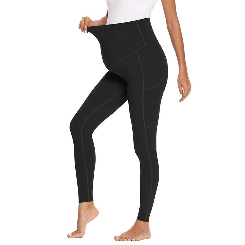 Trending Pregnancy Maternity Yoga Pants for Women - with Pockets High Waisted Workout Pants for Women Leggings (D6)(2Z7)(F6)(1U4)(7Z2) - Deals DejaVu