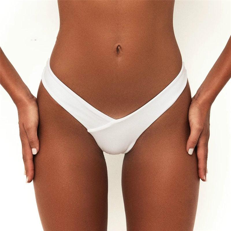 Women Briefs Bikini - Bottom Brazilian Thong - Classic Cut Ladies Swimsuit Thong (TSP4)