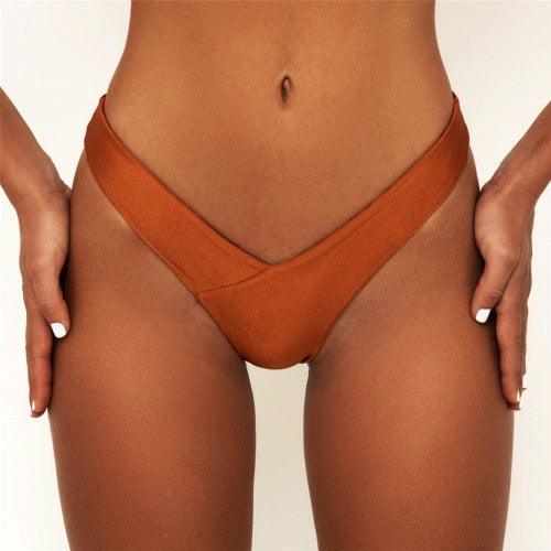 Women Briefs Bikini - Bottom Brazilian Thong - Classic Cut Ladies Swimsuit Thong (TSP4)