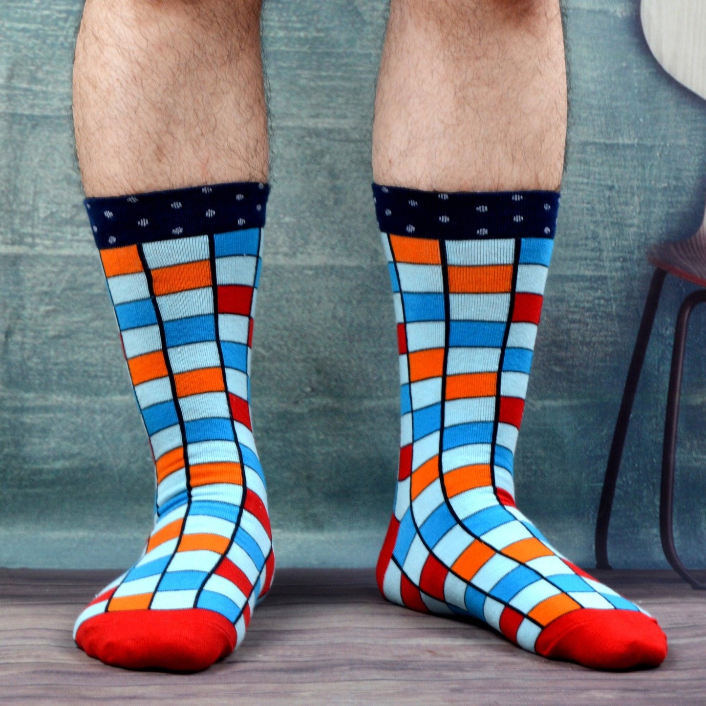 8 Pairs/Lot Cool Men's Colorful Funny Combed Cotton Novelty Socks Casual Crew Socks Bright Party Dress Socks For Gifts (TG8)(T6G)
