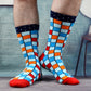 8 Pairs/Lot Cool Men's Colorful Funny Combed Cotton Novelty Socks Casual Crew Socks Bright Party Dress Socks For Gifts (TG8)(T6G)