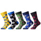 Men‘s Colorful Happy Socks - Combed Cotton Socks - Multiple Dress Breathable Socks (TG8)(F92)