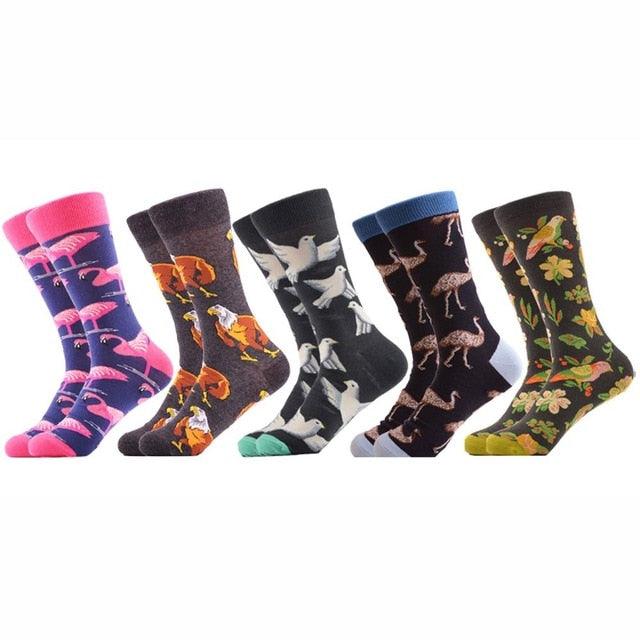 Men‘s Colorful Happy Socks - Combed Cotton Socks - Multiple Dress Breathable Socks (TG8)(F92)