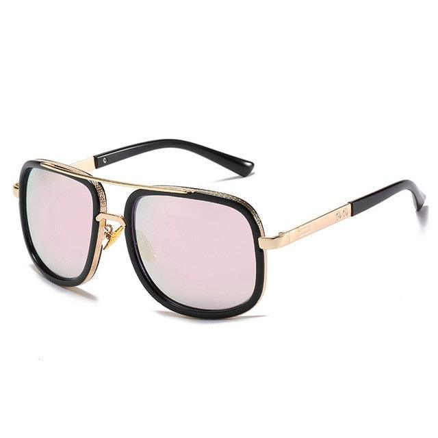 Double Bridges Fashion Square Sunglasses -Designer Outdoor Sun Glasses Shades UV400 (2U102)