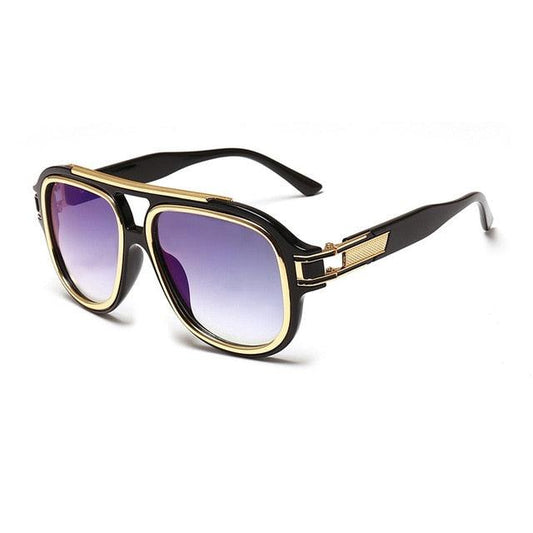 Great Double Rims Oversize Square Sunglasses -Designer Anti-Blue Light Optical Glasses (2U102)