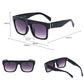 Fashion Trending Super Square Glasses - Rivets Vintage Sunglasses - Top Clear Len Eyeglasses (2U102)
