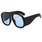 Great Oversize Gradient Colorful Frame Round Sunglasses UV400 (1U102)