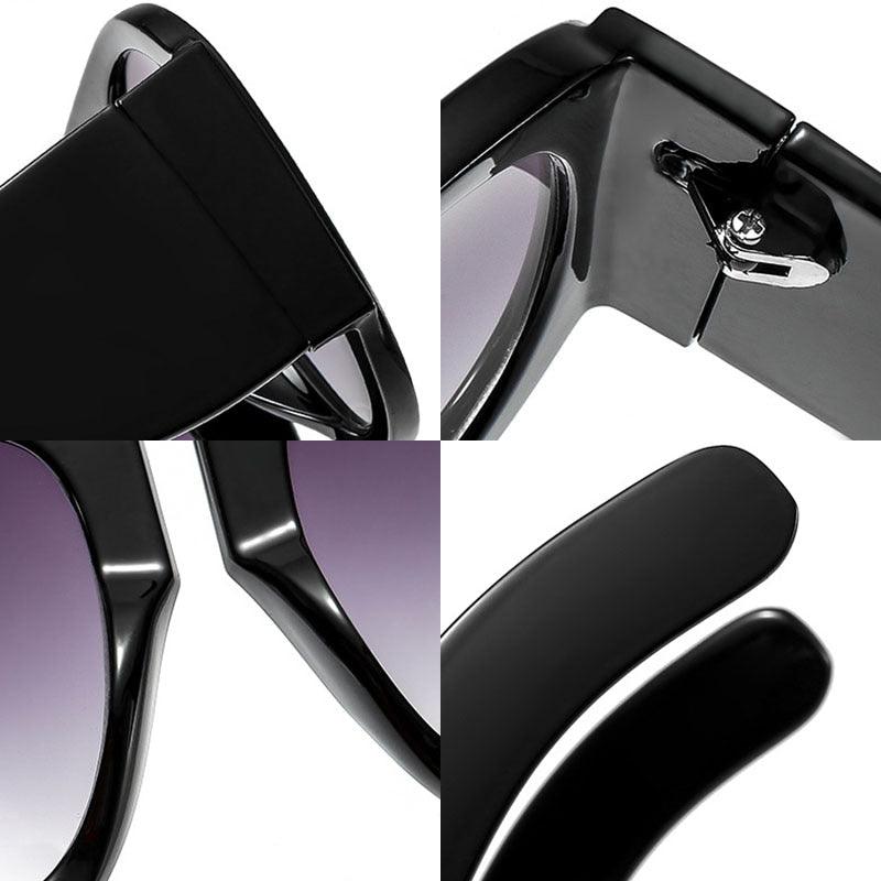Great Oversize Gradient Colorful Frame Round Sunglasses UV400 (1U102)