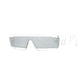 Retro Half Frame Rectangle Sunglasses - Designer Fashion Rivets Gradient Shades UV400 (2U102)