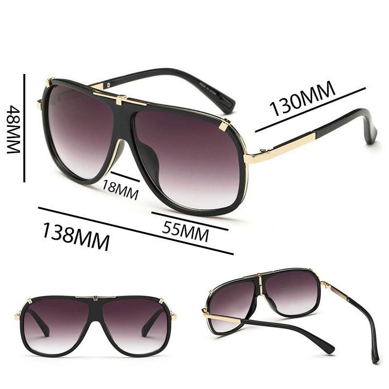 Amazing Retro Men's Square Sunglasses - Designer Fashion Gradient Lens Glasses UV400 (2U102)