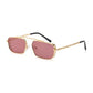 Great Metal Punk Sunglasses - Men Fashion Small Rectangle Clear Ocean Lens Sun Glasses UV400 (2U102)