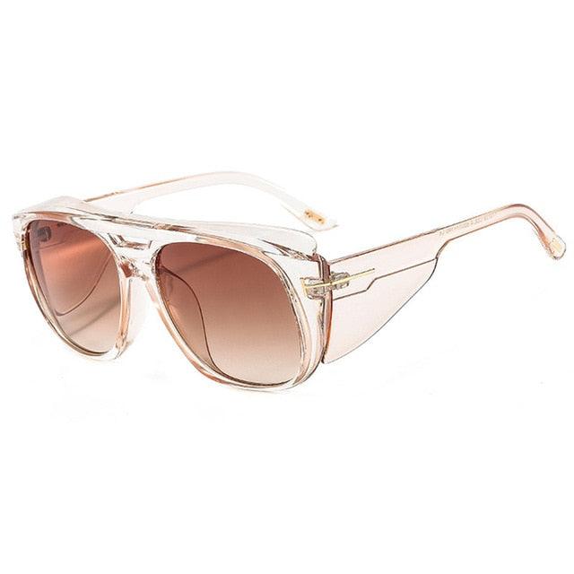 Vintage Goggle Sunglasses - Designer Fashion Square Punk Shades Men UV400 (2U102)