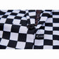 Fashion Suit - Men Black White Plaid Print 2 Pieces Set - Latest Coat Pant Designs Slim Fit Suit (T1M)(CC5)