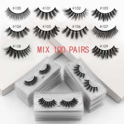 Mink Eyelashes False Fluffy Lashes Bulk Fake Eyelashes Package Natural Eyelash Bulk (M2)(1U86)(F86)