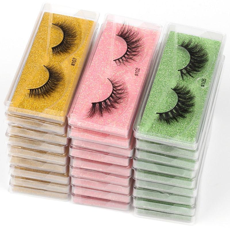 Mink Eyelashes False Fluffy Lashes Bulk Fake Eyelashes Package Natural Eyelash Bulk (M2)(1U86)(F86)