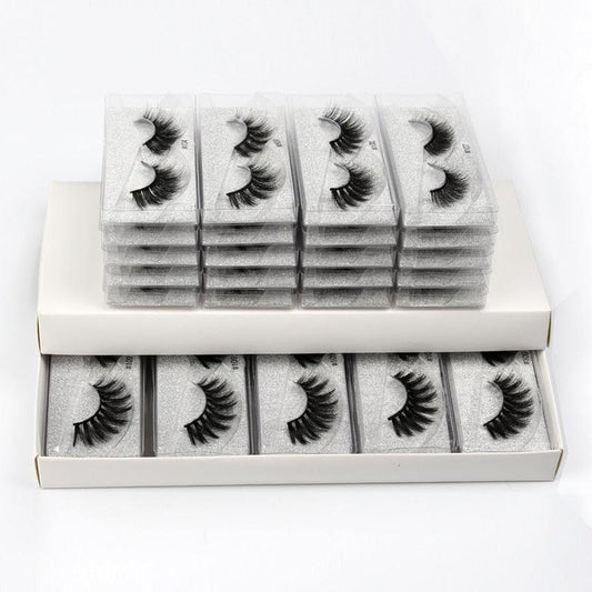 Wholesale 20/30/40/50/100 pairs 3d faux mink eyelashes in bulk natural false eyelashes (M2)(1U86)