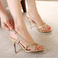 Gorgeous Women Gold Summer Thin High Heels Sandals - Gladiator Hollow Out (SH3)(SS1)(SH2)(WO1)