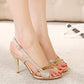 Gorgeous Women Gold Summer Thin High Heels Sandals - Gladiator Hollow Out (SH3)(SS1)(SH2)(WO1)