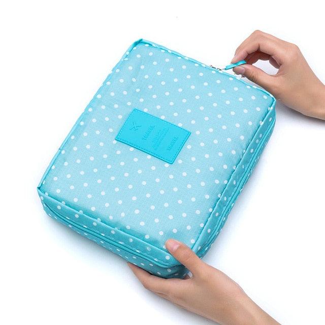 Great Waterproof Portable Zipper Cosmetic Bag - Beauty Case Make Up Organizer Storage Travel (2U79)