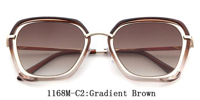 New Arrival Women's Oversize Sunglasses - Metal Rim Frame Eye Sunglasses (1U44)