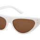 Great Small Flat Top Cat Eye Sunglasses - Women Fashion Triangle Leopard Glasses (1U44)