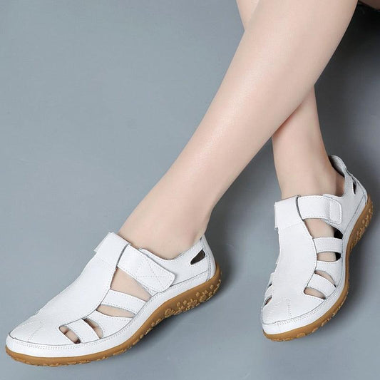 Trending Women Sandals - Genuine Leather Summer Comfortable Round Toe Ankle Hollow Sandals (SS4)(SS3)