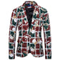 Buckle Male Blazer - Santa Claus Printed Blazers for Men (T2M)(CC5) - Deals DejaVu