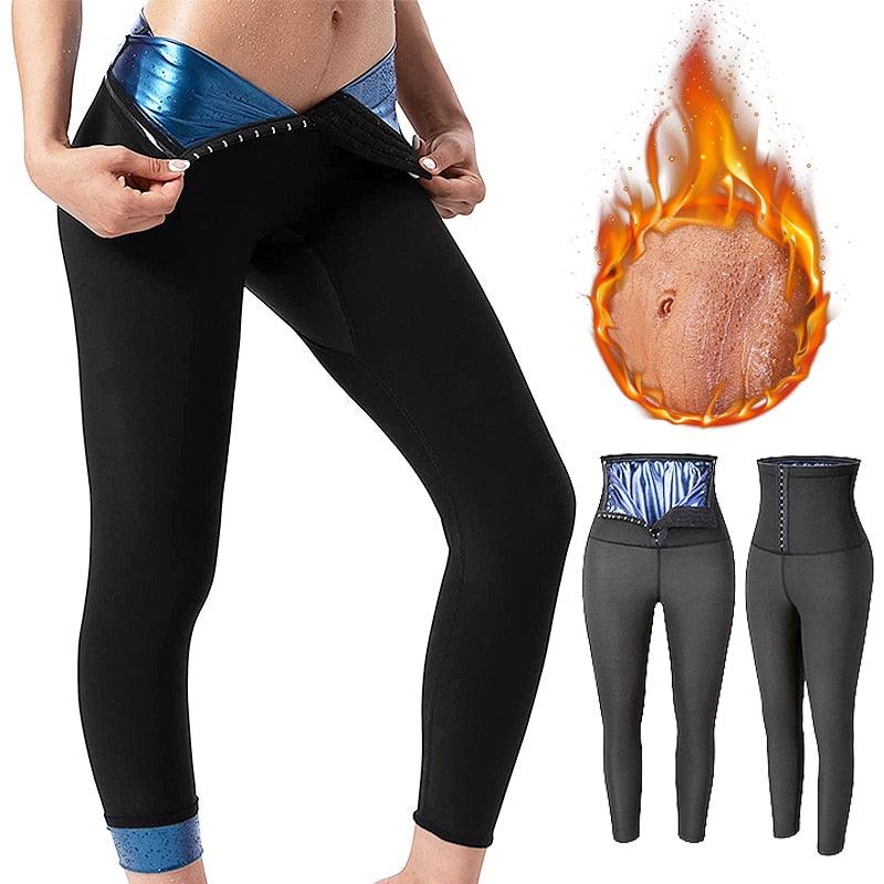 Great Sauna Pants Women Sweat Capris Waist Trainer Slimming Leggings Hooks & Eyes High Waisted Workout Body Shaper Suits(FH)(FHW1)(1U31)(1U24)