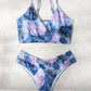 New High Waist  Bikini set - Bandeau Swimsuit Sexy Marble Print Bikini Women Swimwear - Two-pieces Bather Bathing Suit (TB8D)(1U26)(F26) - Deals DejaVu