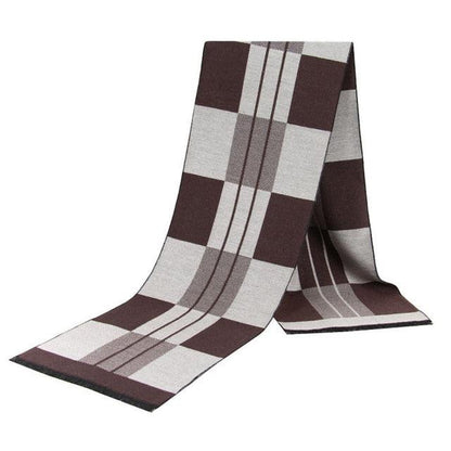 Men's Scarf - Winter Warm Cashmere Shawl Wool Luxury Chiffon Cashmere Plaid Dress Scarfs (MA7)(F103)