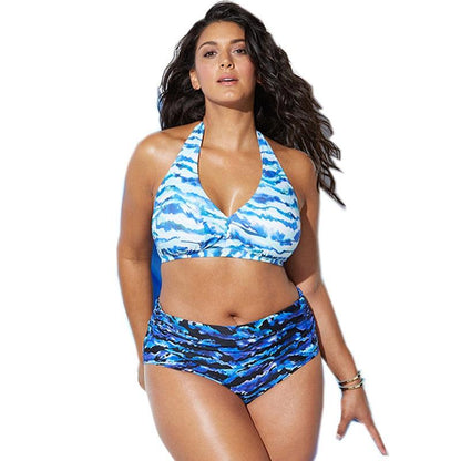 Women Plush Size Bikinis Set - Swimwear  High Waist Swimming Suits - Bathing Beachwear (TB8D)(1U26)(F26) - Deals DejaVu