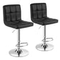 Set of 2 Adjustable Bar Stools PU Leather Swivel Kitchen Counter Pub Chair (D67)(FW2)(1U67)