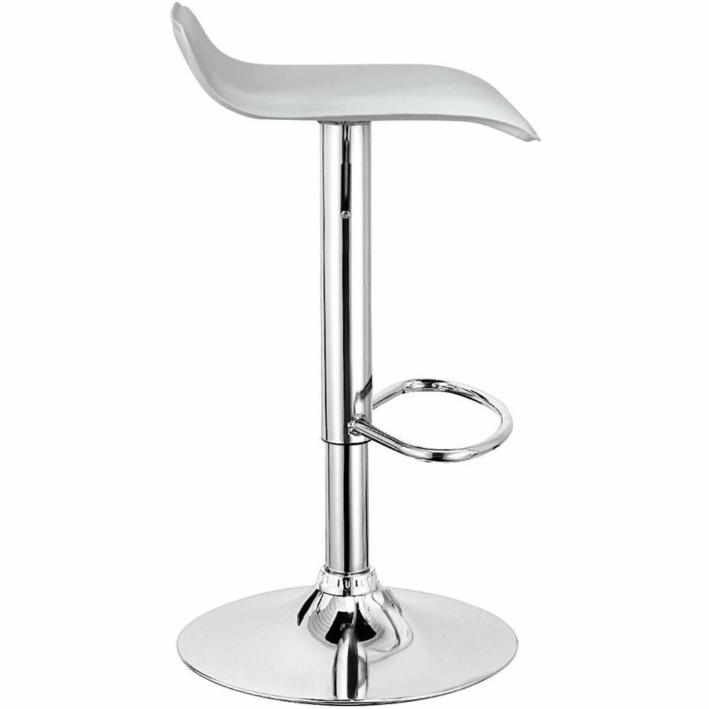 Set of 4 Swivel Bar Stool PU Leather Adjustable Kitchen Counter Chair (FW3)(1U67)