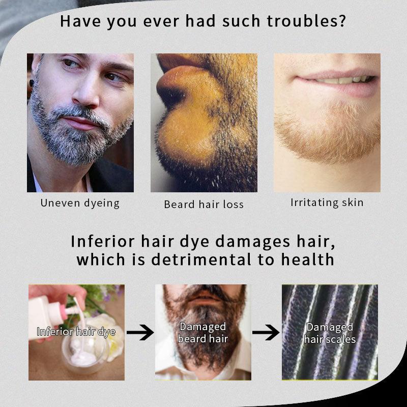 15ml Beard Blackening Shampoo Only 5mins Fast Dye Beard Into Black Long Lasting 4 Weeks Coloring Nourishing Beard Product (D45)(BD3)(1U45)