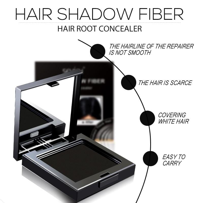 5 Colors 12g Hair Shadow Powder Waterproof Hairline Edge Control Powder Root Cover Up Dark Brown Hair Concealer With Puff(M1)(M2)(1U86)