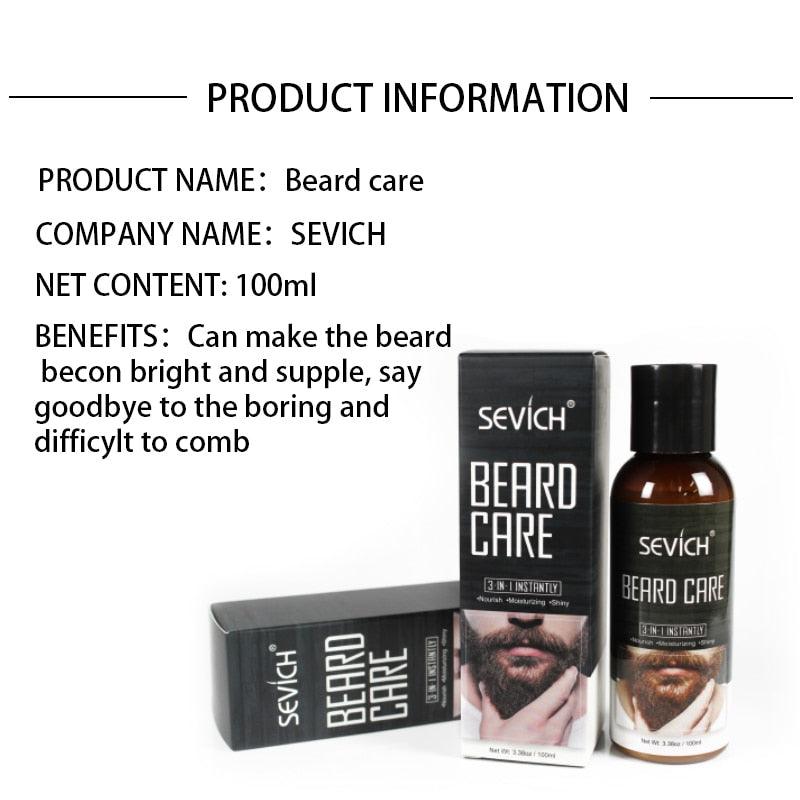 Men Beard Care Kit 100ml Nourishing Beard Wash Shampoo Natural Smoothing Care Conditioner Beard Styling (BD3)(1U45)(F45)