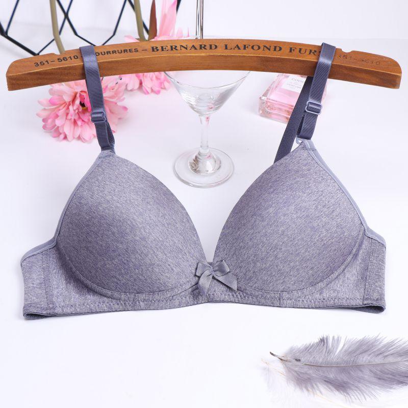 Cute Sexy Cotton Front Bow Bra - Without Steel Ring - Thin Section Adjustment Bra (2U27)