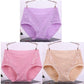 Sexy Lace Big Size High Waist Women Panties - Solid Cotton Comfort Briefs Lady's Underwear (TSP2)