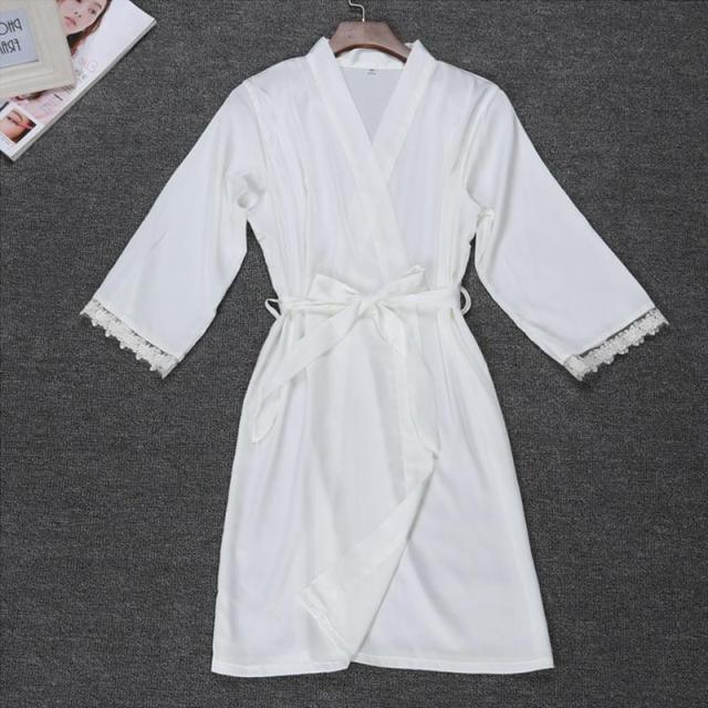 Sexy Summer Womens 2PC Robe Bath Gown Strap Top Kimono Pajamas Sets - Sleepwear Lady Home Wear Nightgown Suit (ZP4)(ZP1)(2U90)